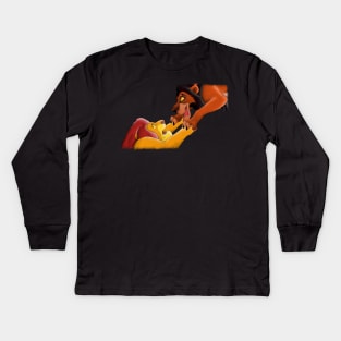 Lion King Mufasa and Scar Kids Long Sleeve T-Shirt